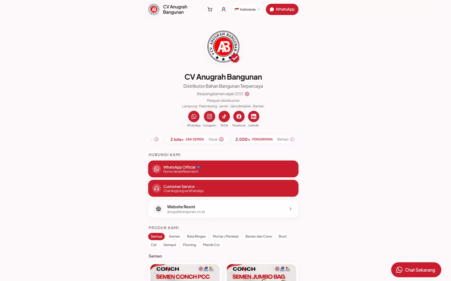 Anugrah Bangunan — Social-to-WhatsApp Funnel Gallery Image 1